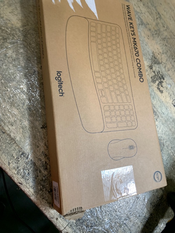 Photo 1 of Logitech Wave Keys MK670 Combo, Wireless Ergonomic Keyboard with Signature M550 L Wireless Mouse, Comfortable Natural Typing, Bluetooth, Logi Bolt, for Multi-OS, Windows/Mac - Graphite