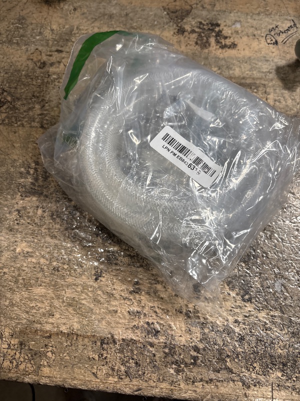 Photo 1 of 1/2" ID x 3/4" OD - 10 Ft High Pressure Braided Clear PVC Vinyl Tubing Flexible Vinyl Tube, Heavy Duty Reinforced Vinyl Hose Tubing