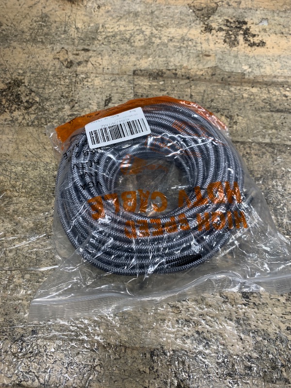 Photo 1 of looyotul 4k Hdmi Cable 50ft Ultra High Speed HDMI 2.0 Cable 4K@60HZ 3D ARC Gold Plated Connector Ethernet Audio Video Return HDMI Cord for UHD TV Monitor Laptop Xbox PS4/PS5 Roku TV ect.(Silvery) ?