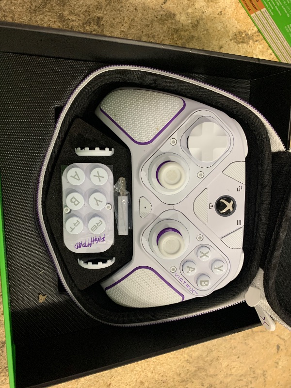 Photo 1 of PDP Victrix Pro BFG Wireless Gaming Controller for Xbox Series X|Series S, Xbox One, and Windows 10/11, Dolby Atmos Audio, Remappable Buttons, Customizable Triggers/Paddles/D-Pad, PC App, White