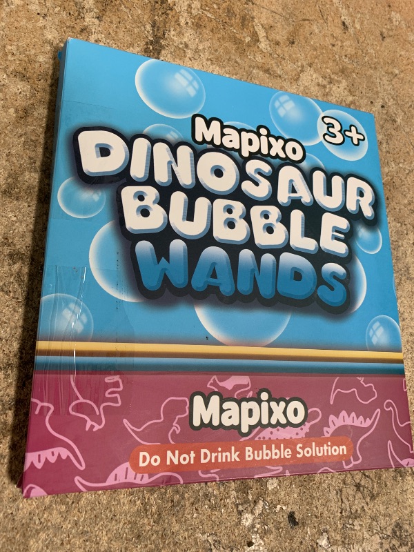 Photo 1 of 32 Pack Bubble for Kids Party Favors, 8 Style Mini Bubble Wands with Gift Box, Dinosaur Toys Bulk for Carnival Prizes Goodie Bag Stuffers Supplies, Birthday Bath Time Bubbles Blower Toy for Girl Boy