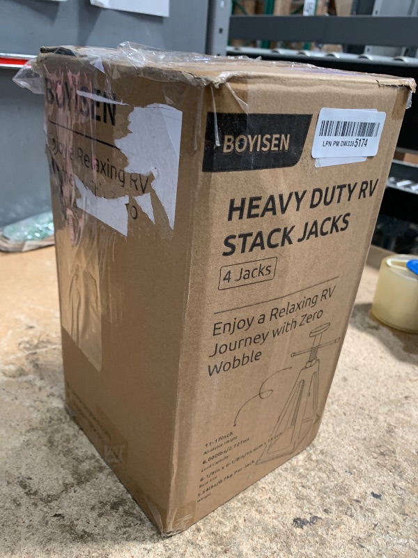 Photo 1 of BOYISEN RV Stabilizer Jacks Set of 4?Aluminum Screw Jack Stands Adjustable from 11-17 Inch, Single Stabilizer Jacks for Travel Trailer Support up to 6000 Lbs