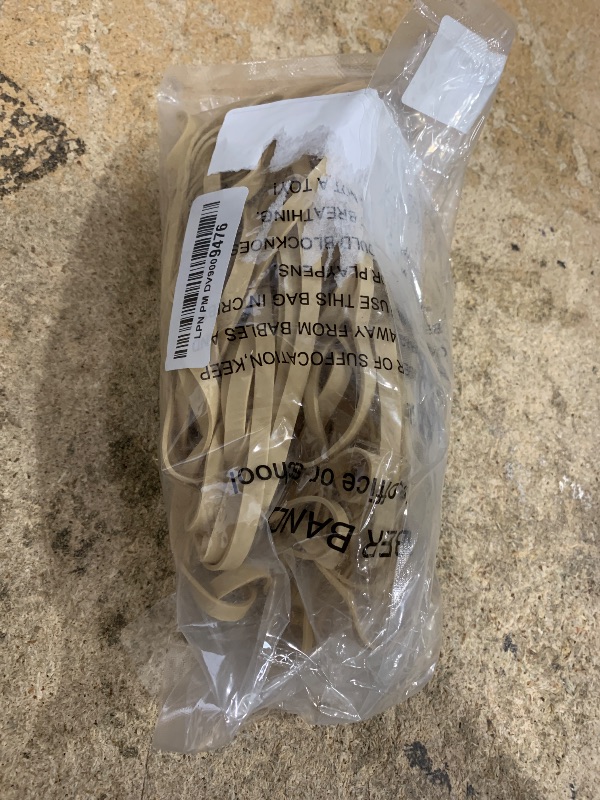 Photo 1 of AIWOQI Rubber Bands 80Pcs Size#69 Big Elastic Rubber Band Large Beige Rubber Bands for Office Supplies File Folders Litter Box (5.9" x 0.24")