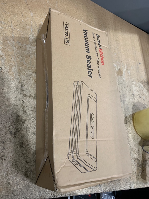 Photo 1 of [Updated 2025] Bonsenkitchen Vacuum Sealer Machine + 40 Vacuum Bags, Fast-Compact/Multi-Functional Food Vacuum Sealer with External Vacuum System, Silver