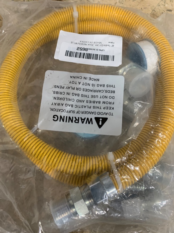 Photo 1 of 48" Gas Dryer Hose Kit,Stainless Steel Stove Gas Line with Connector 1/2" MIP 1/2"FIP 3/4"MIP Fitting,5/8" OD(1/2" ID) Gas Connector Kit for Stove,Gas Stove, Dryer,Water Heater-by MIFLUS