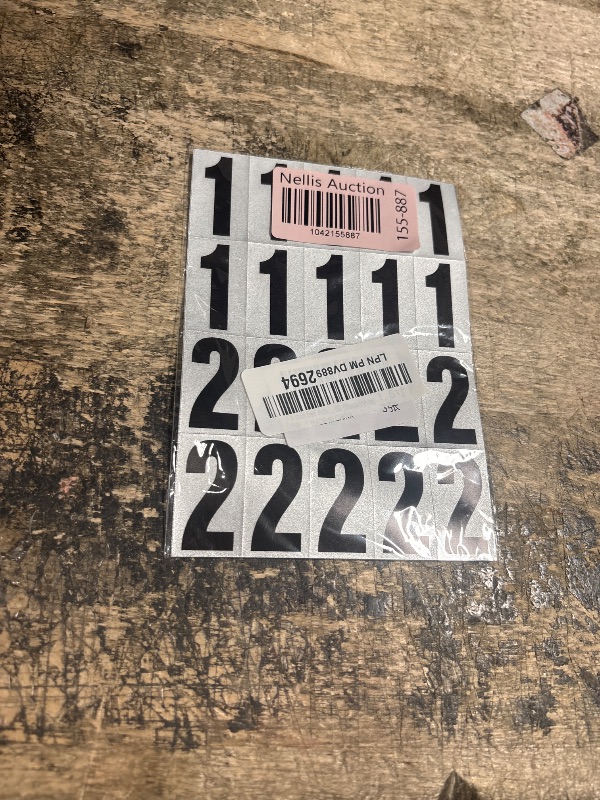 Photo 1 of 1.5 inch Self Adhesive Numbers for Mailbox, House Numbers, Reflective Mailbox Number, Trash Cans Number, for Outside, 60 PCS (Black/White)