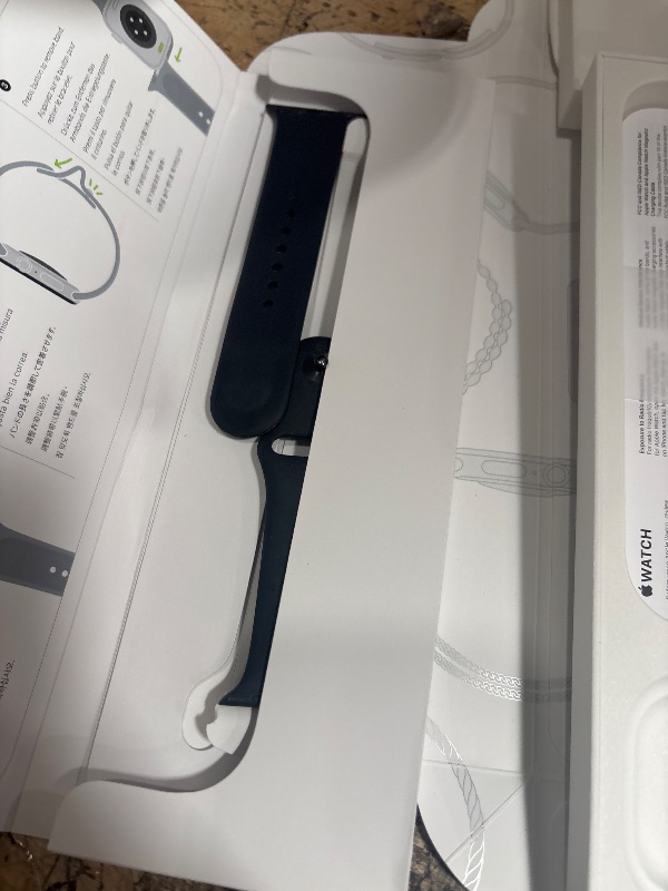 Photo 1 of *LOCKED/ FOR PARTS ONLY/ CANNOT BE PAIRED* Apple Watch Series 5 [GPS 46mm case] Smartwatch with Jet Black Aluminium Case with Black Sport Band - M/L. Fitness Tracker, ECG App, Always-On Retina Display, Water Resistant
