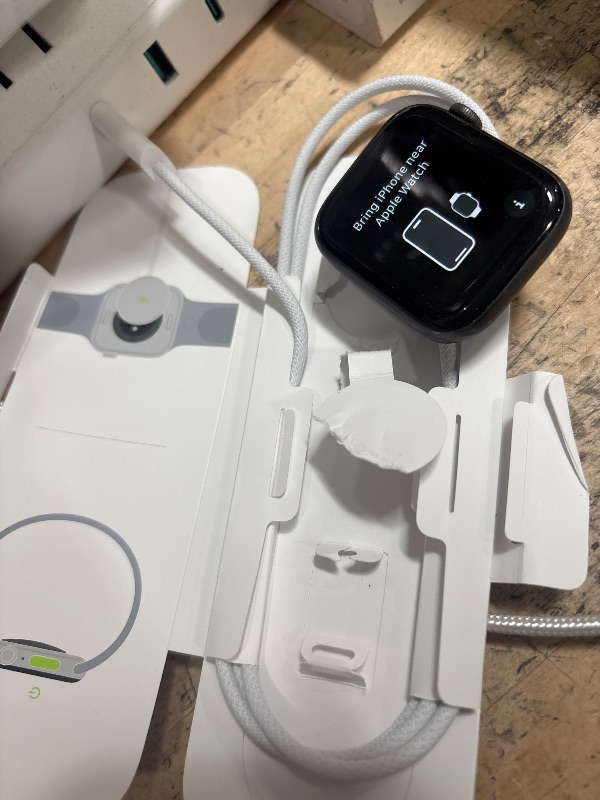 Photo 1 of *LOCKED/ FOR PARTS ONLY/ CANNOT BE PAIRED* Apple Watch Series 5 [GPS 46mm case] Smartwatch with Jet Black Aluminium Case with Black Sport Band - M/L. Fitness Tracker, ECG App, Always-On Retina Display, Water Resistant
