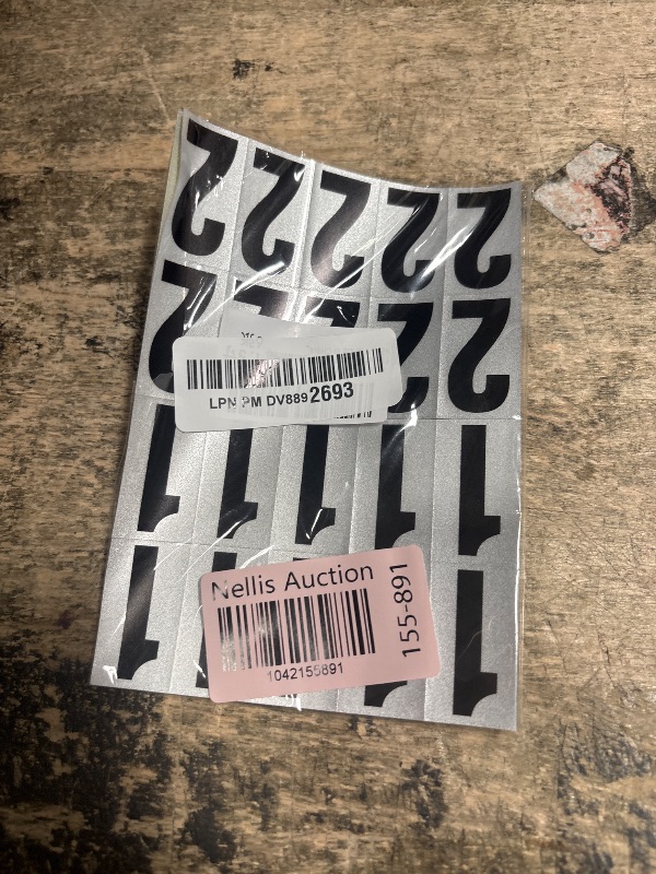 Photo 1 of 1.5 inch Self Adhesive Numbers for Mailbox, House Numbers, Reflective Mailbox Number, Trash Cans Number, for Outside, 120 PCS (Black/White)