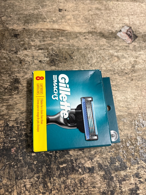 Photo 1 of Gillette Mach3 Razor Refills for Men, 8 Razor Blade Refills