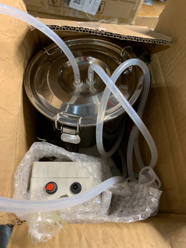 Photo 1 of ***(MISSING PARTS/ SEE NOTES)***
3L Goat Milking Machine,Suction Speed Adjustable Electric Milker for Goats, Portable Automatic Breast Pump with 2 Teat Cups