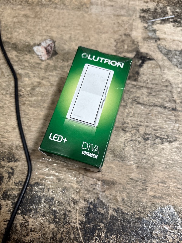 Photo 1 of Lutron Diva LED+ Dimmer Switch for Dimmable LED, Halogen and Incandescent Bulbs, 150W/Single-Pole or 3-Way, DVSCCL-153P-SW, Snow
