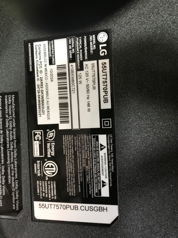 Photo 1 of ***FINAL SALE*** LG 55-Inch Class UT75 Series LED Smart TV 4K Processor Flat Screen AI-Powered with Alexa Built-in (55UT7570PUB, 2024)