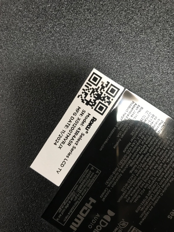 Photo 1 of ***FINAL SALE*** Roku Smart TV – 43-Inch Select Series 4K HDR RokuTV with Roku Enhanced Voice Remote, Brilliant 4K Picture, Automatic Brightness, & Seamless Streaming – Live Local News, Sports, Family Entertainment