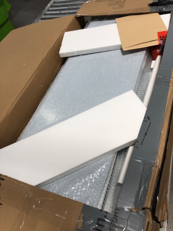 Photo 1 of (Item used)(damaged)(sold for parts) ROCKPOINT Stainless Steel Table for Prep & Work with Backsplash 24x60 Inches, NSF Metal Commercial Kitchen Heavy Duty Table with Adjustable