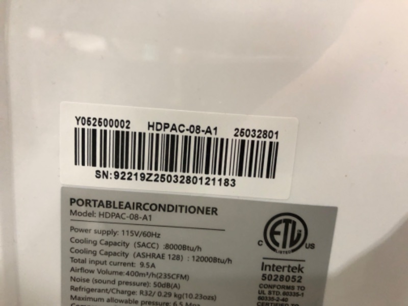 Photo 1 of missing remote
Humhold 12000 BTU Portable Air Conditioners with Remote Control, 3-in-1 Free Standing Cooling AC Unit with Fan & Dehumidifier, Cools Room up to 500 sq.ft, Smart/Sleep Mode,Auto Swing