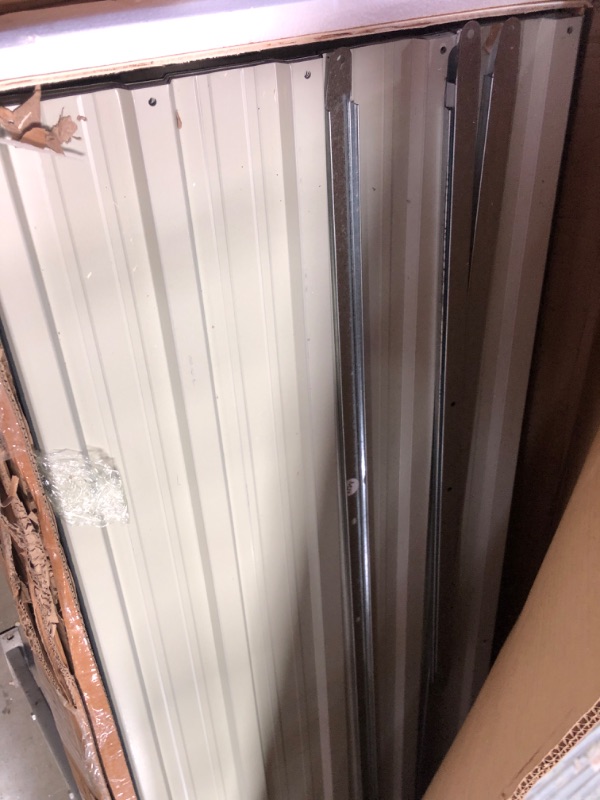 Photo 1 of **************THIS IS ONLY ONE BOX IN A MULTI BOX SET***************

6’ x 6’ Bike Storage Shed, Bicycle Metal Shelter & Garage w/ 4 Rails and Lockable Door, Heavy Duty Bicycle Storage Shed for All Weather, Anthracite with White Trim
