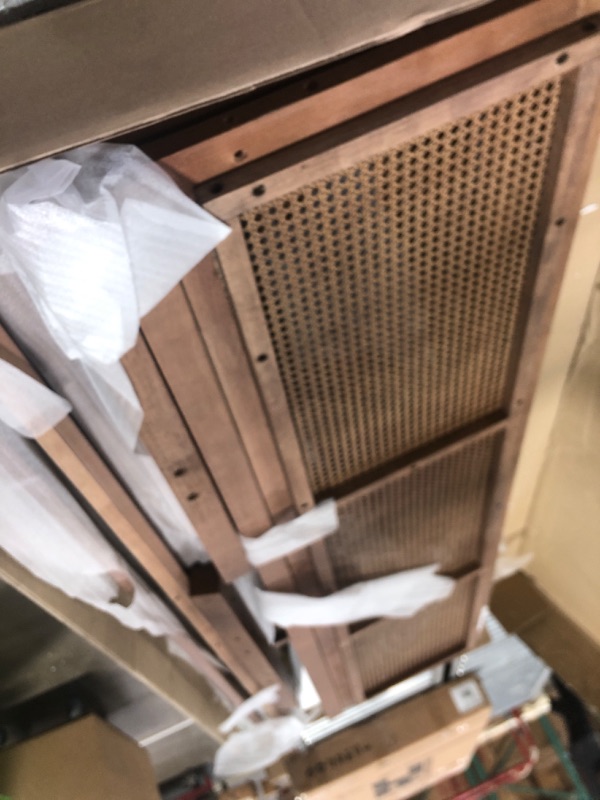 Photo 1 of *****************PARTIAL ITEM, THIS IS ONLY BOX 1 OUT OF 2****************

Baxton Studio Toveli Vintage French Inspired Ash Walnut Finished Wood and Synthetic Rattan Full Size Daybed