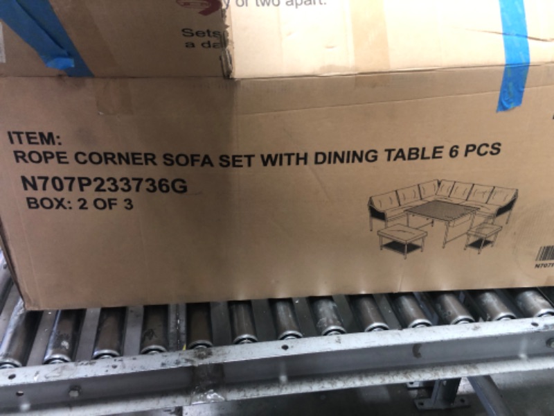 Photo 1 of ********************THIS IS ONLY BOX 2 OUT OF A SET OF #***************

Corner Sofa Set with Dining Table 