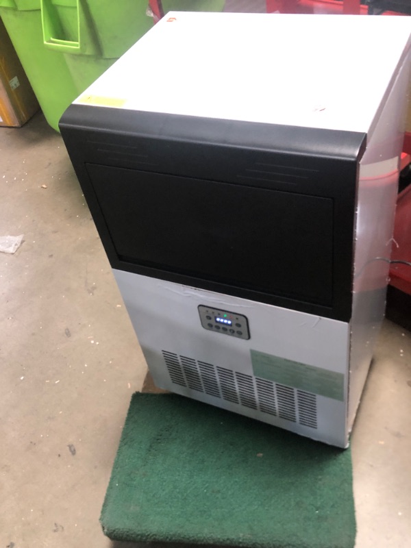 Photo 1 of YITAHOME 2 Way Water Inlet Commercial Ice Maker Machine 150LBS/24H, 33LBS Storage Bin, Tap Water & Top Loading 3-5 Gallon Freestanding Ice Maker with Stainless Steel Ice Scoop Ice Bucket