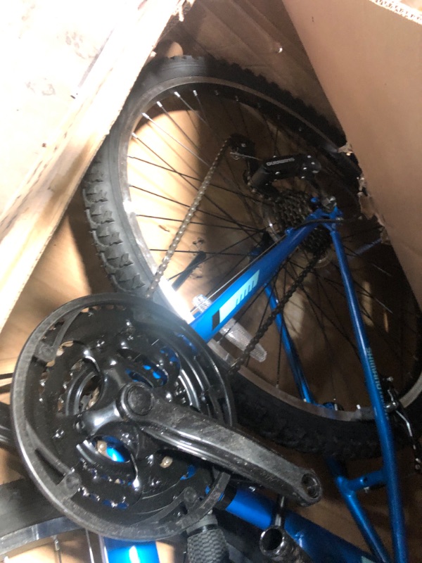 Photo 1 of (for parts/missing/damaged)Huffy Stone Mountain Womens 26 Inch Mountain Bike, Deep Sea Gloss Frame, 21-Speed Shimano Twist Shifting, Front Suspension, Comfort Saddle | 20"/24"/26" Sizes, 6-21 Speeds, Dual Suspension Available |