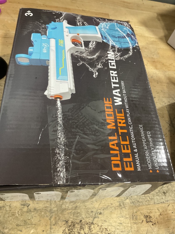 Photo 1 of Automatic Manual Dual Modes Electric Water Guns - 36FT Transparent Automatic Long Range Squirt Guns High Powerful Strongest Water Gun Best Water Gun for Summer Pool Toys for Kid & Adult - Grey