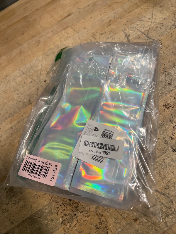Photo 1 of 100 Pcs 2.7x9 Inch Holographic Pen Bags - Resealable Smell-Proof Packaging Bags for Party Favors, Food Storage, Cosmetics, Jewelry, Craft Supplies & Lip gloss