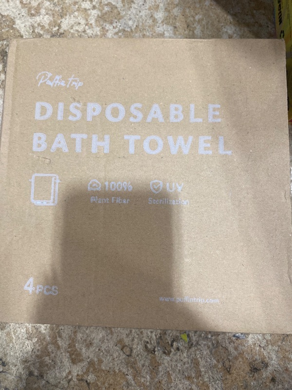 Photo 1 of 4 Pack Disposable Bath Towels Durable Large Portable Thicken Camping Towels for Travel Hotel Business Trip Swimming Pet Towels Sauna Spa Hot Spring Water Play 55''X27.5''