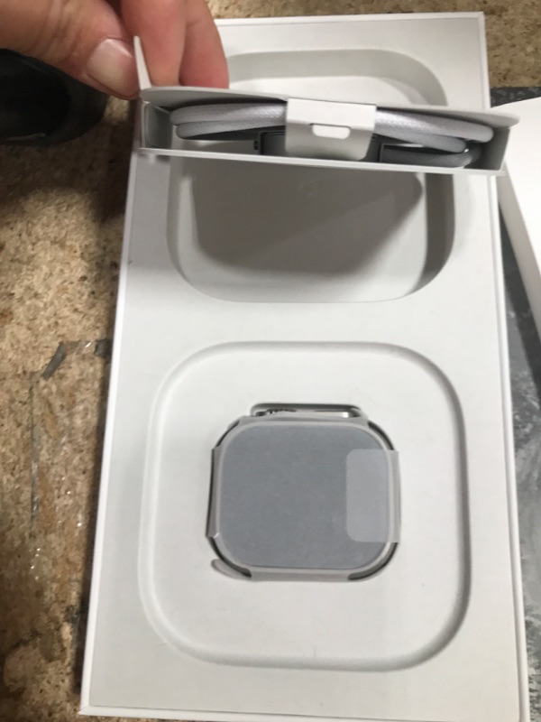 Photo 1 of ***white band***Apple Watch Ultra 2 [GPS + Cellular 49mm] Smartwatch with Rugged Titanium Case & Indigo Alpine Loop Small. Fitness Tracker, Precision GPS, Action Button, Extra-Long Battery Life