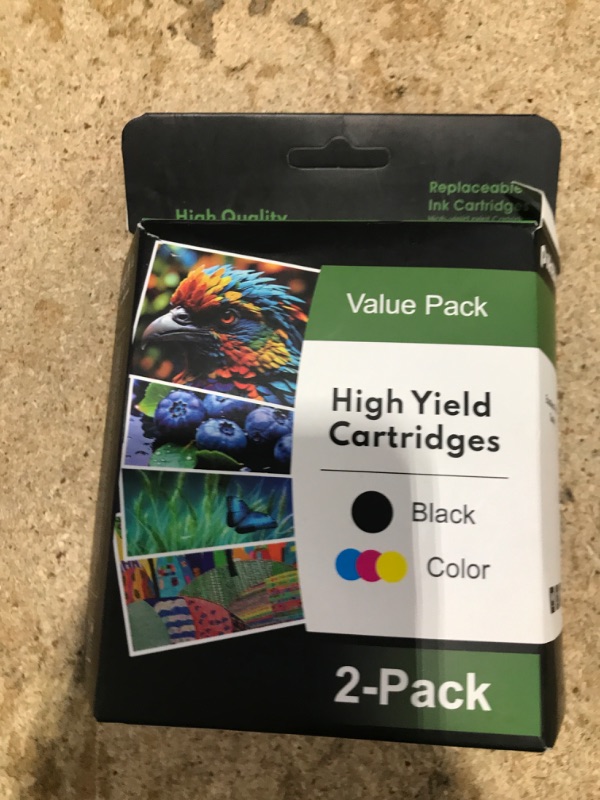Photo 1 of 67XL Ink Cartridge High Yield 67 Ink Cartridges Black/Color Combo Pack for HP 67XL Black Ink Cartridge Replacement for HP Ink 67 for DeskJet 2752 2855e 4152 4255e Envy 6055e 6455e Printer (2-Pack)