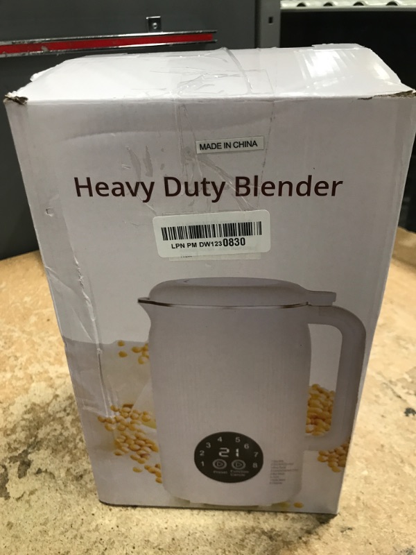 Photo 1 of 8-in-1 Automatic Soy Nut Milk Maker,40oz Soy Milk Maker for Homemade Almond,Oat,Soy Milk,Rice Paste,Complementary Food,Juice,Milk Maker Machine with Delay Start/Keep Warm/Self Clean/Boil Water (White)
