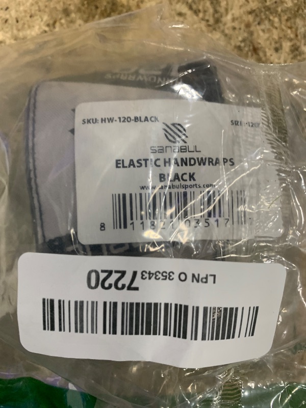 Photo 1 of Sanabul Elastic 120 inch Boxing Hand Wraps Kickboxing Handwraps for Boxing Gloves for Men, Women, and Kids Muay Thai MMA Hand Wraps - Black, 120 inches