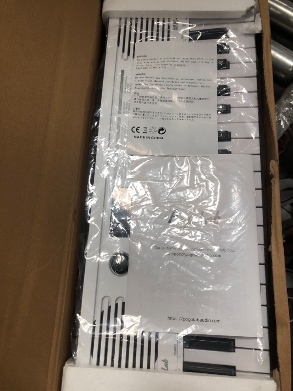 Photo 1 of POGOLAB MK-2 37 Mini Keys Keyboard Piano, Portable Small Keyboard with 40 Songs, 200 Sounds, with MIDI Function, LED Display & Dual Speakers, Compact Music Electric Piano for Kids/Beginners (White)