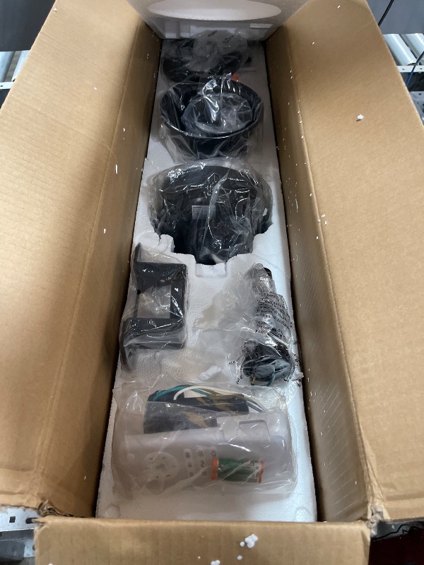 Photo 1 of Fanbulous 70 inch Propeller Outdoor Ceiling Fan No Light, Large Ceiling Fans and Remote, 3 ABS Blades Ceiling Fan without Light for Porch, Patios, Bedroom, 1/4/8H Timing- Black