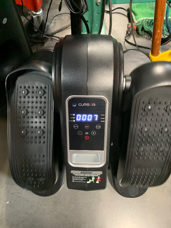 Photo 1 of (POWER TESTED) (FAIR) Under Desk Elliptical Machine, Electric Seated Pedal Exerciser, Mini Ellipse Leg Exerciser with Remoter, 12 Level Speeds, Forward & Reverse Direction, Manual & Auto Mode for Home Office