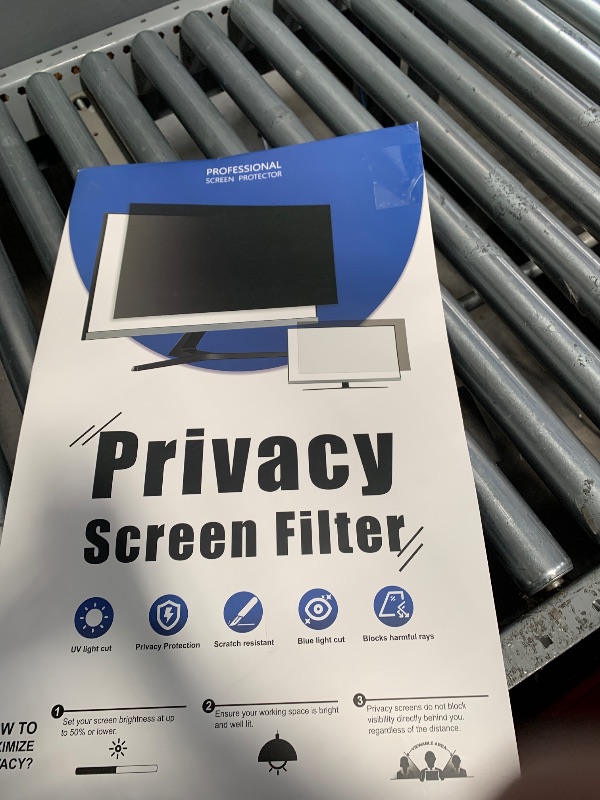 Photo 1 of [2 Pack] Computer Privacy Screen 27 Inch for 16:9 Widescreen Monitor, Removable Eye Protection Anti Glare Blue Light Filter, Anti Scratch Computer Monitor Privacy Shield 27 In