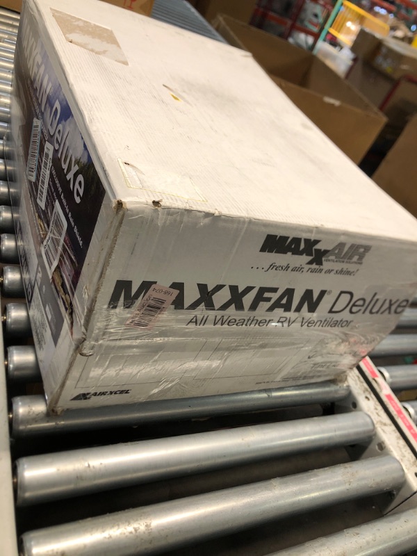 Photo 1 of ***(PARTS ONLY/NON FUNCTIONAL)***MAXXAIR Maxxfan Deluxe Vent, Fan and Vent Cover All in One - Powerful 10-Speed Reversible Fan with Thermostat, Built-in Rain Cover, Remote Control, Intake & Exhaust Fan, Smoke (00-07500K)