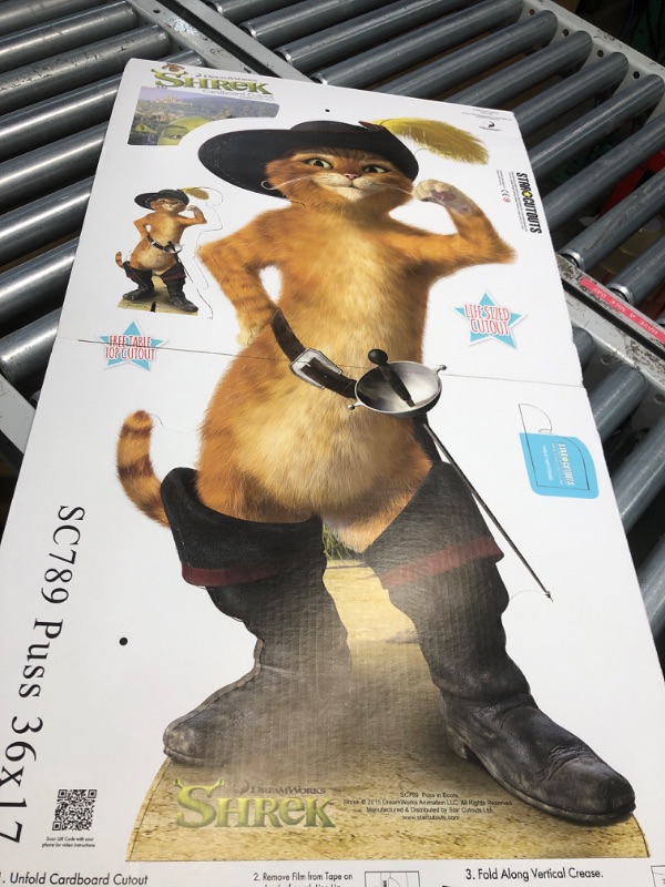 Photo 1 of **CUT OUT OUTLINE IS A LITTLE OFF** SC789 Puss in Boots Cardboard Cutout Standup