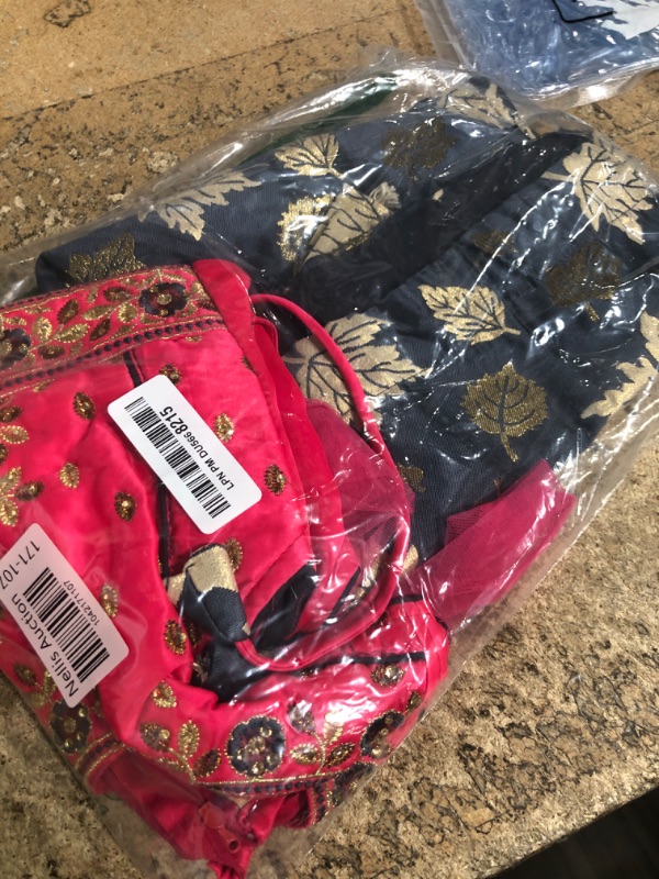 Photo 1 of (used) Readymade Indian Ethnic Kids Skirt Top with Embroidery & Zip Closer (9-10 Years, Pink)