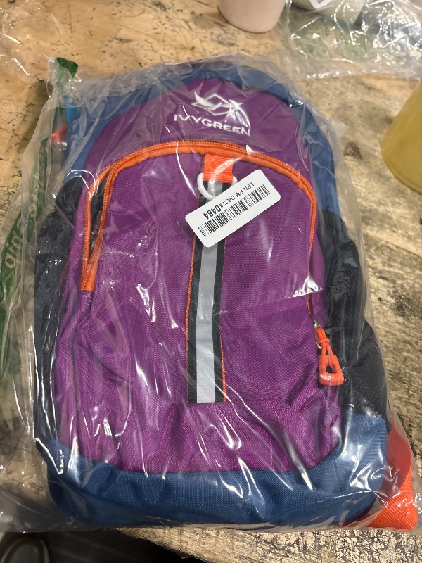 Photo 1 of **MISSING BLADDER** Ivygreen Kids Hydration Backpack, Hiking Backpack for Boys or Girls with 1.5L Water Bladder, Purple