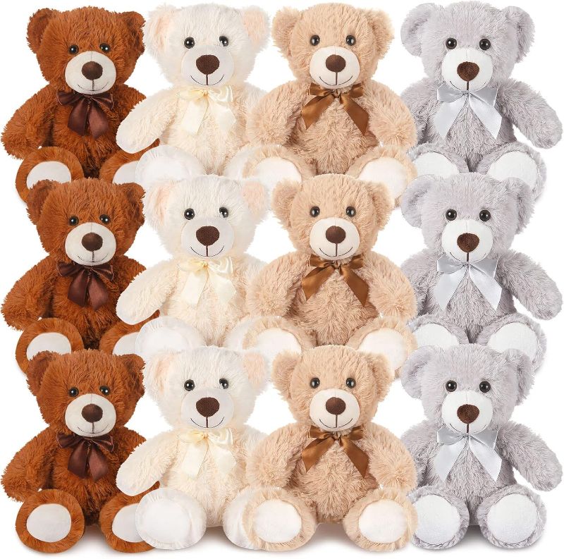 Photo 1 of 14 Inch Bear Stuffed Animal Bulk Operation 2025 Graduation Gifts Bulk Plush Stuffed Bear for Bridal Anniversary Shower Gifts(White) (unknown to count) NO GREY BEARS, (photo reference only )