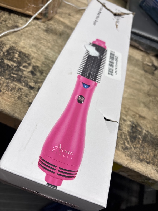 Photo 1 of Aima Beauty One Step Hair Dryer & Volumizing Hot Air Brush, Ceramic Straightener Brush, Curler & Hot Comb 4 in 1 Salon Ionic Hair Brush, Rose Pink