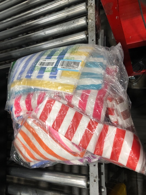 Photo 1 of (PARTS, FEW MISSING) Xinnun  Pack Microfiber Beach Towels Bulk 28 × 55 Inch Striped Bath Towel and 14 × 30 Inch Hand Towel Set Quick Dry Pool Towels Swim Blanket for Shower Beach Pool Sports Gym Bathroom Camping Travel