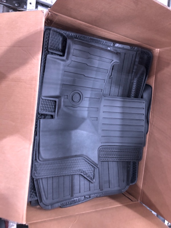 Photo 1 of *******************MISSING 2 PIECES**************************
KUST Floor Mats Cargo Mat Set for 2021-2025 Kia Sorento 6 Seats (No Hybrid), All Weather Rubber Rear Trunk Mat with 2nd/3rd Row Backrest Liners for Sorento Accessories Cover High Edge