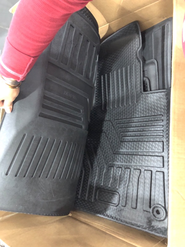 Photo 1 of *******************MISSING 2 PIECES**************************
KUST Floor Mats Cargo Mat Set for 2021-2025 Kia Sorento 6 Seats (No Hybrid), All Weather Rubber Rear Trunk Mat with 2nd/3rd Row Backrest Liners for Sorento Accessories Cover High Edge