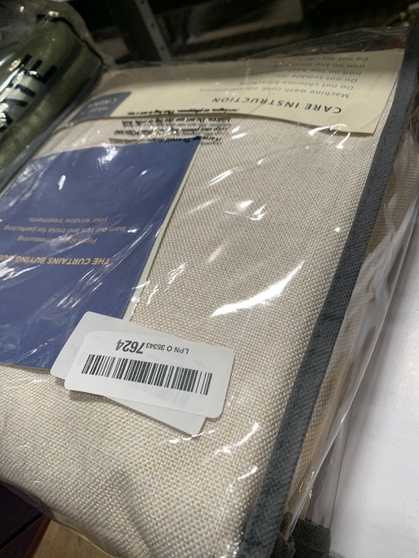 Photo 1 of 100% Blackout Shield Linen Blackout Curtains for Bedroom 96 Inches Long, Back Tab/Rod Pocket Living Room Drapes, Thermal Insulated Blackout Curtains 2 Panels Set, 50" W x 96" L,Cream
