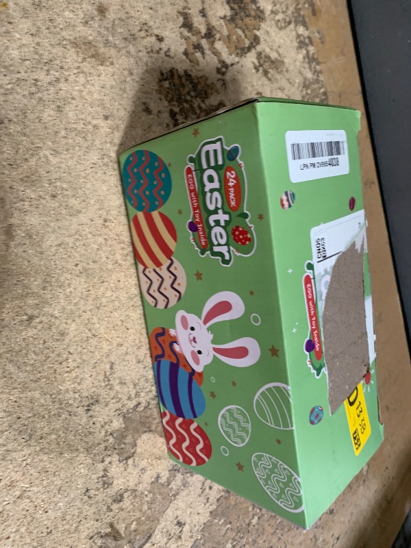 Photo 1 of 24 Pack Prefilled Easter Eggs with Toys Inside, Filled with Assorted Squishy Toys & Pop Keychains, Surprise Plastic Eggs for Easter Hunt, Kids Basket Stuffers, Easter Party Favors Bulk for Boys Girls
