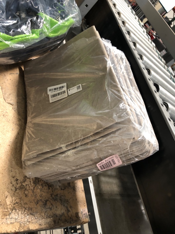 Photo 1 of StorageWorks Storage Bins with Lids, Decorative Boxes with Clear Window for Clothes, Fabric Collapsible Baskets for Closet Organization, Medium, Brown, 3 Packs