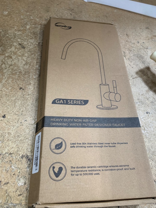 Photo 1 of ***PARTS ONLY***iSpring GA1-BN Drinking Water RO Faucet for Kitchen Sink, Heavy-Duty Lead-Free Reverse Osmosis Faucet for RO Water Filtration System, Non-Air Gap 100% Stainless Steel RO Faucet, Brushed Nickel Finish