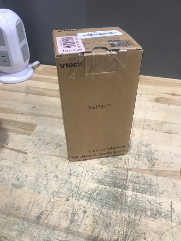Photo 1 of [New] VTech VG131-11 DECT 6.0 Cordless Phone - Bluetooth Connection, Blue-White Display, Big Buttons, Full Duplex, Caller ID, Easy Wall Mount, 1000ft Range (Black)